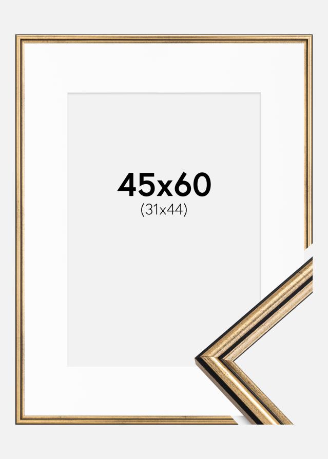 Ramă Horndal Auriu 45x60 cm - Paspartu Alb 32x45 cm