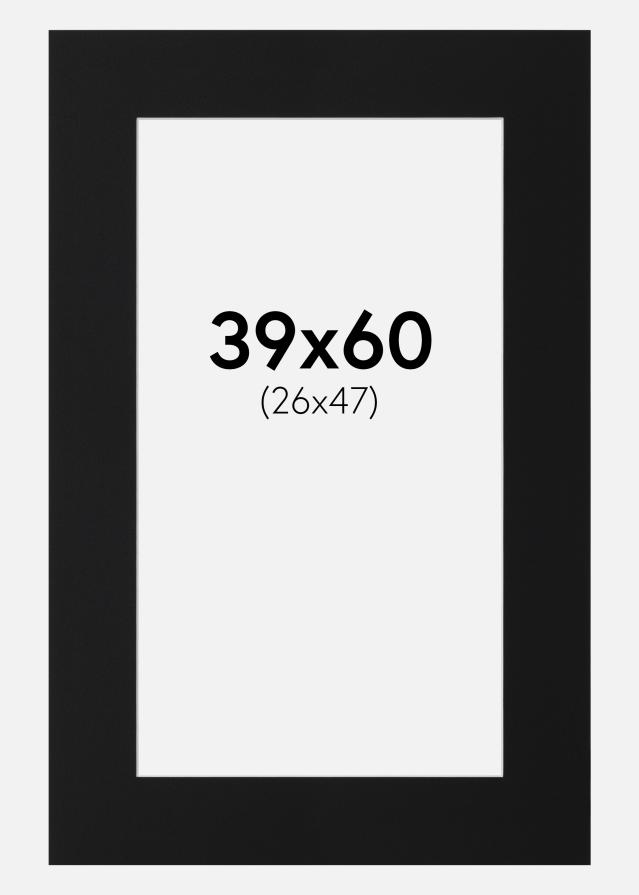 Paspartu Negru Standard (Miez Alb) 39x60 cm (26x47)