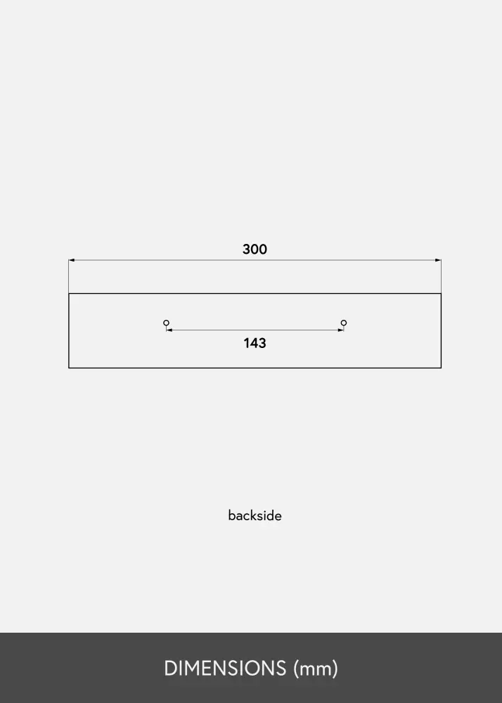 KAILA Poliță pentru tablouri Alb 30 cm