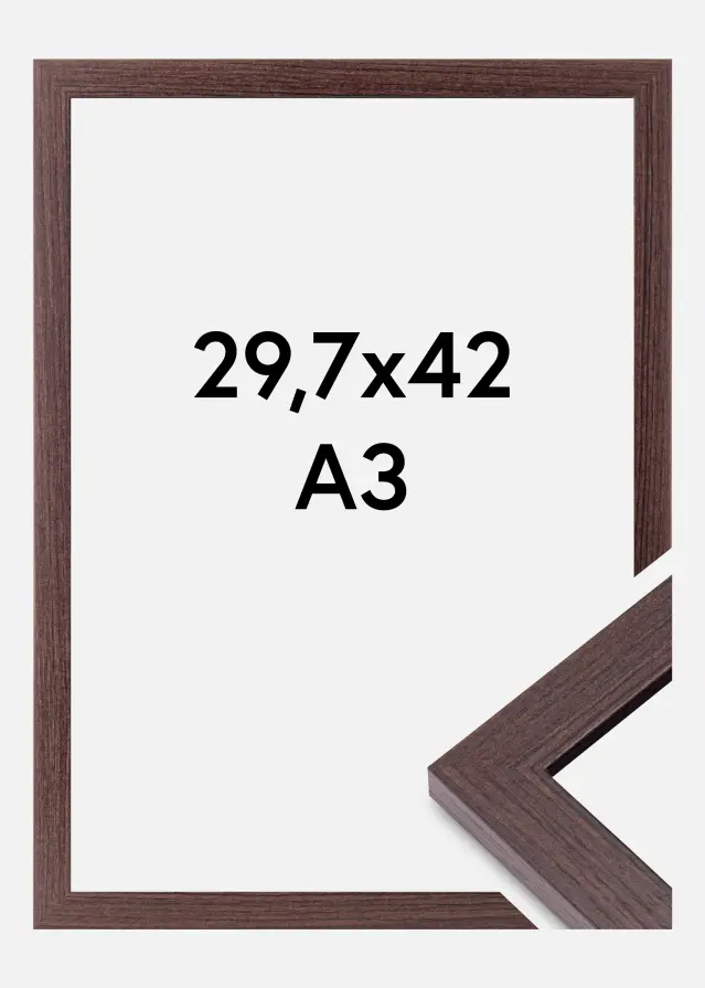 Ramă Deco Sticlă acrilică Nuc 29.7x42 cm (A3)