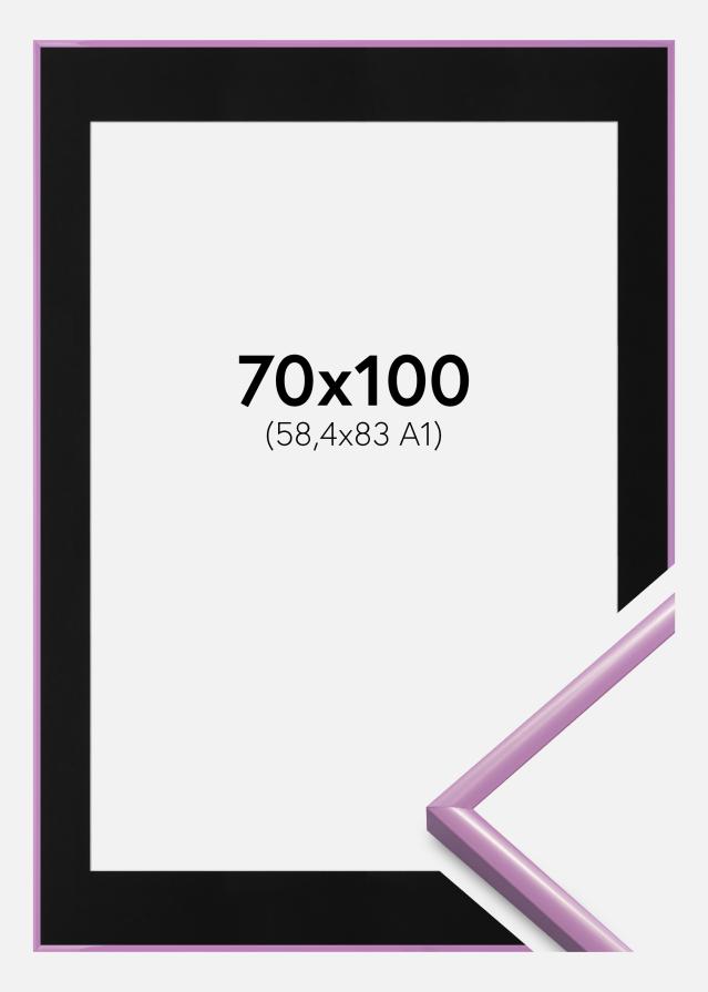 Ramă New Lifestyle Violet deschis 70x100 cm - Paspartu Negru 59,4x84 cm (A1)