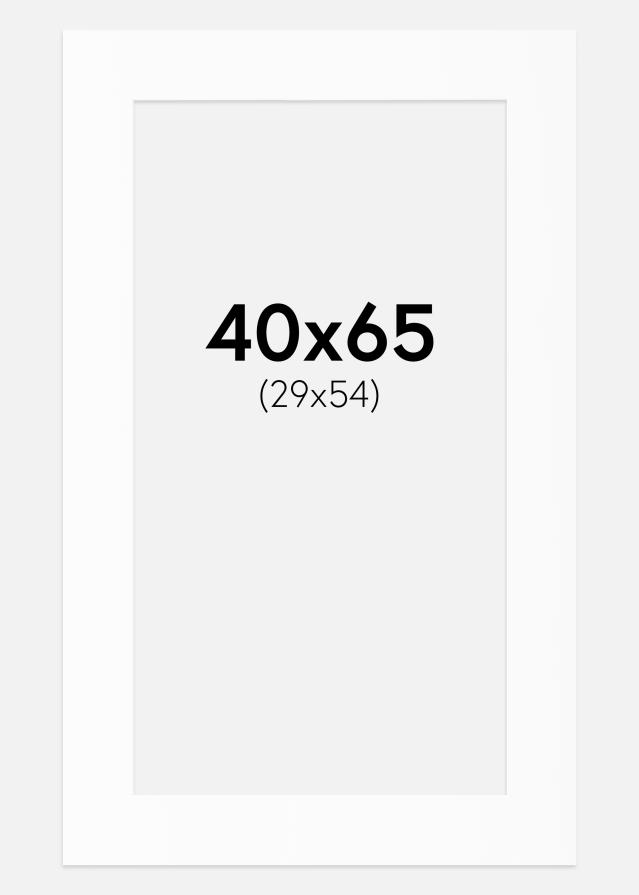 Paspartu Alb Standard (Miez Alb) 40x65 cm (29x54)