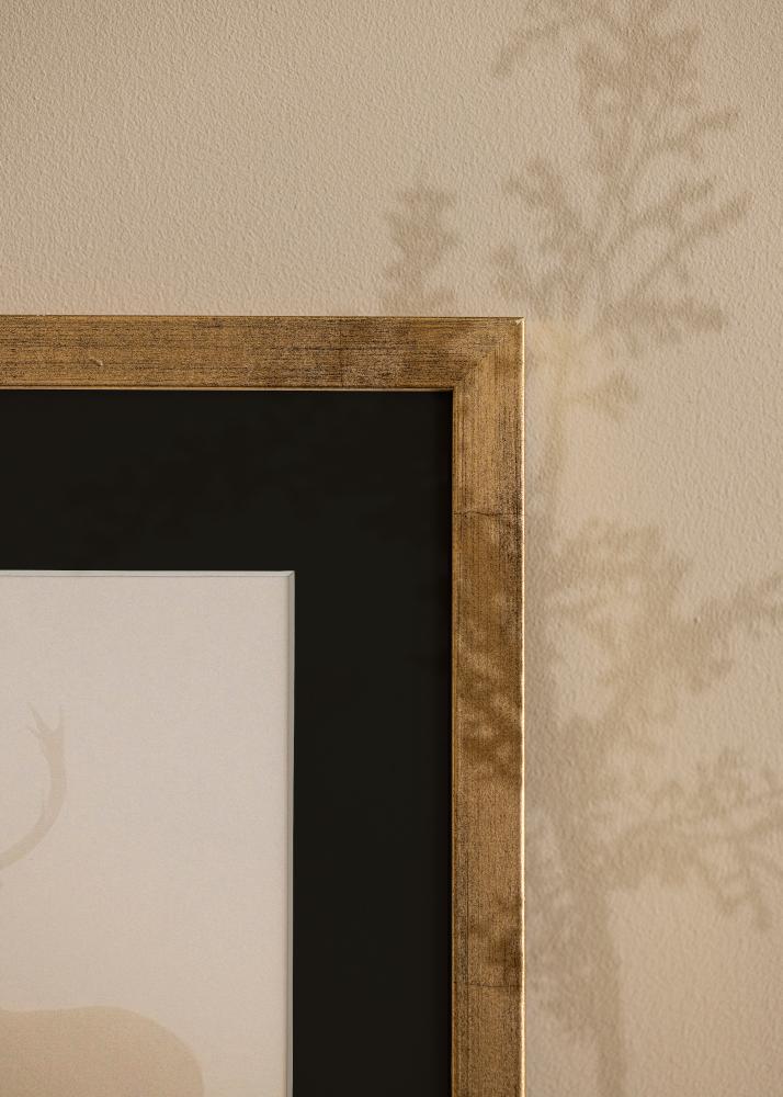Ramă Stilată Auriu 18x24 cm - Paspartu Negru 13x18 cm