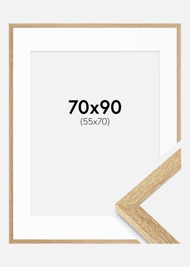 Ramă Selection Stejar 70x90 cm - Paspartu Alb 56x71 cm