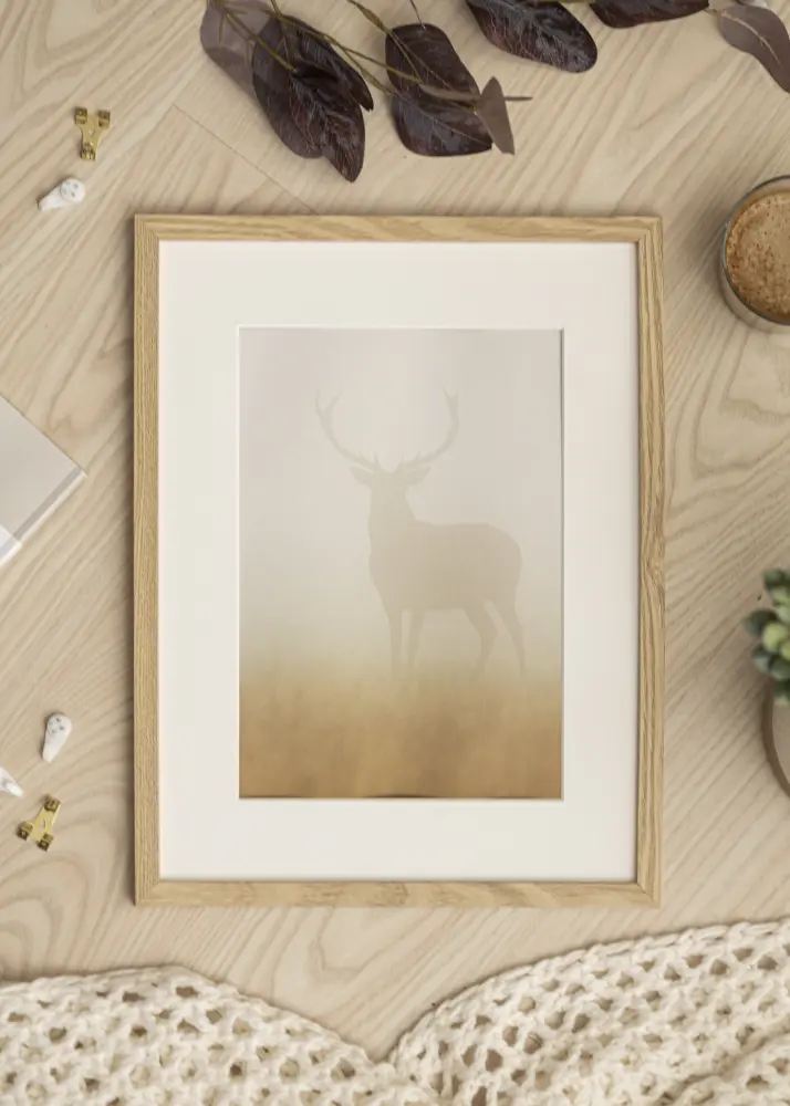 Ramă Trendy Akrylglas Stejar Masiv 28x43 cm