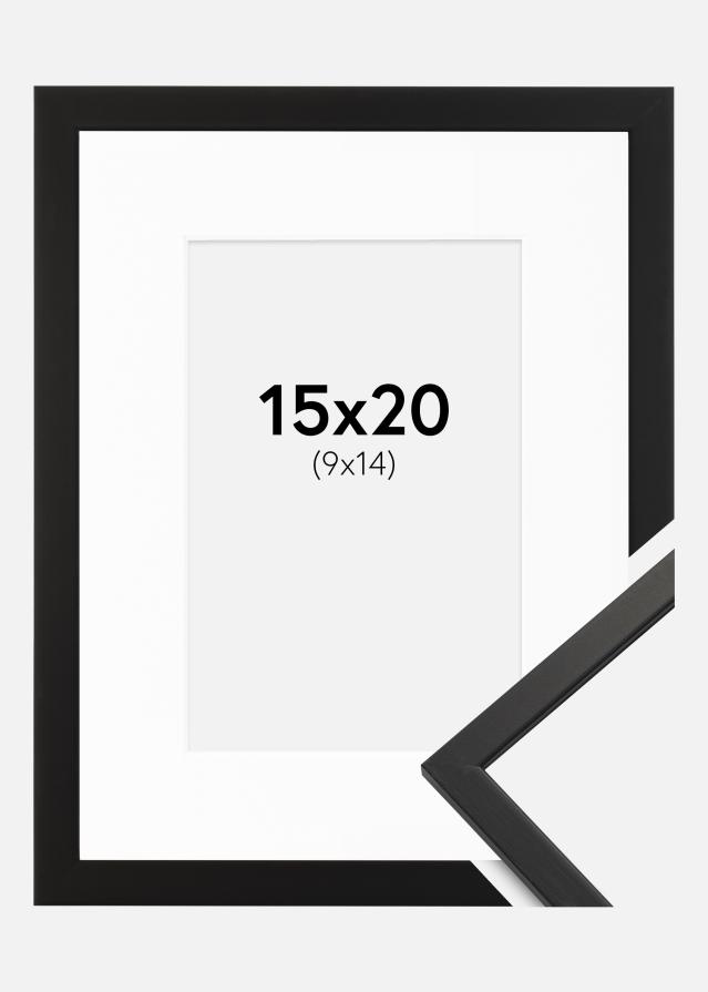 Ramă Edsbyn Negru 15x20 cm - Paspartu Alb 10x15 cm