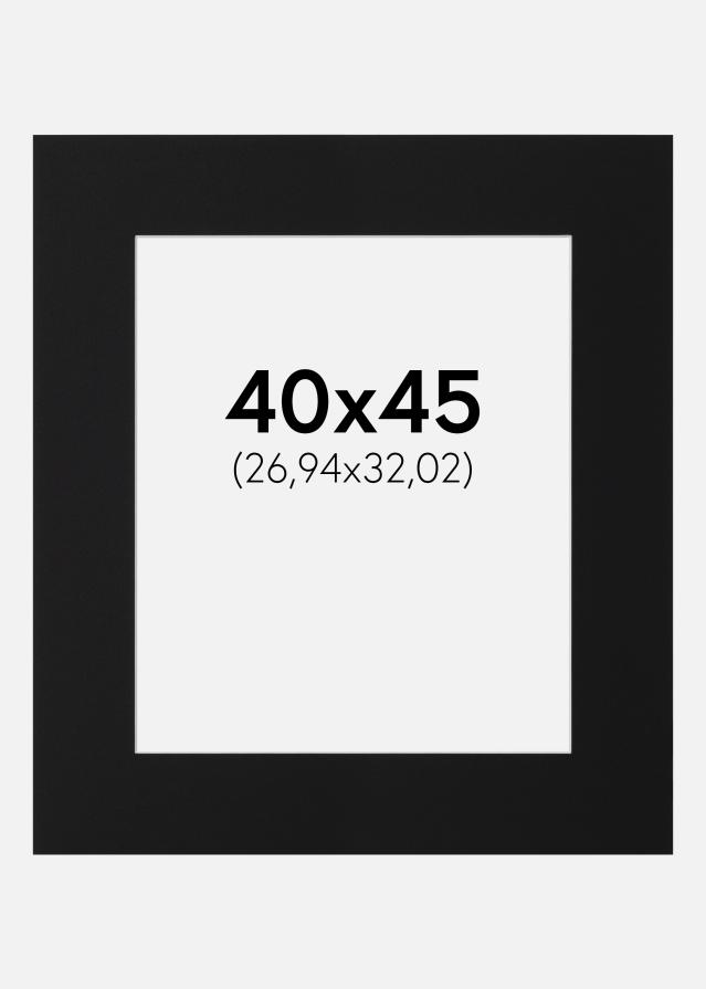 Paspartu Negru Standard (Miez Alb) 40x45 cm (26,94x32,02)