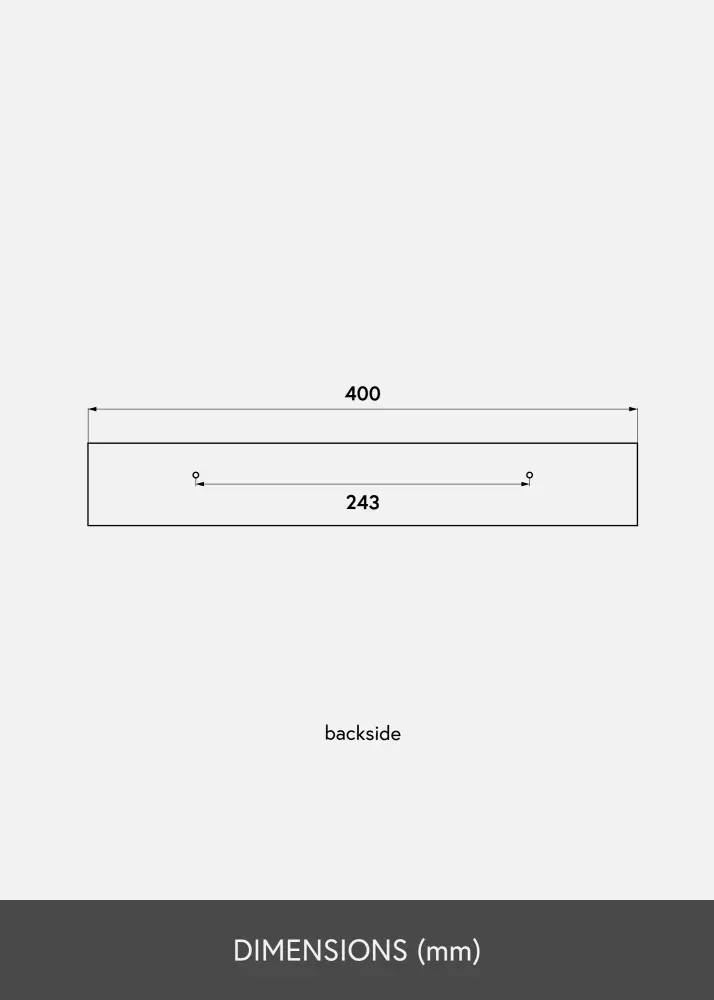 KAILA Poliță pentru rame Alb 40 cm