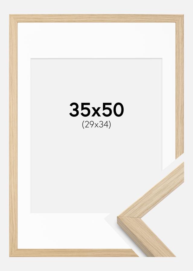 Ramă Grimsåker Stejar 35x50 cm - Paspartu Alb 30x35 cm