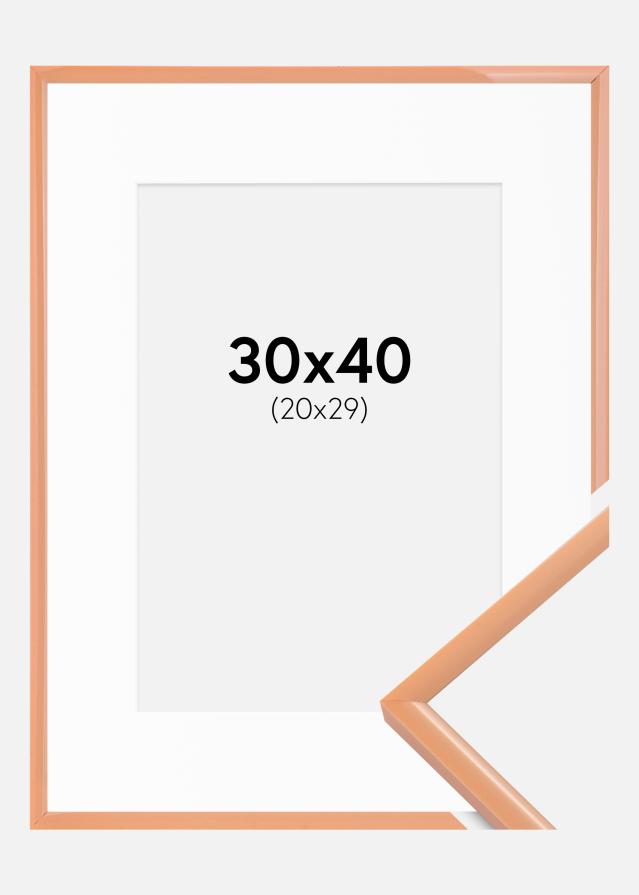 Ramă New Lifestyle Apricot 30x40 cm - Paspartu Alb 21x30 cm