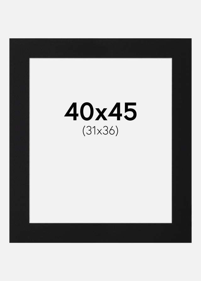 Paspartu Negru Standard (Miez Alb) 40x45 cm (31x36)