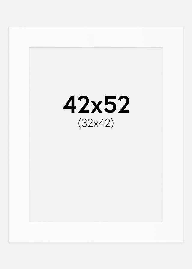 Paspartu Alb Standard (Miez Alb) 42x52 cm (32x42)