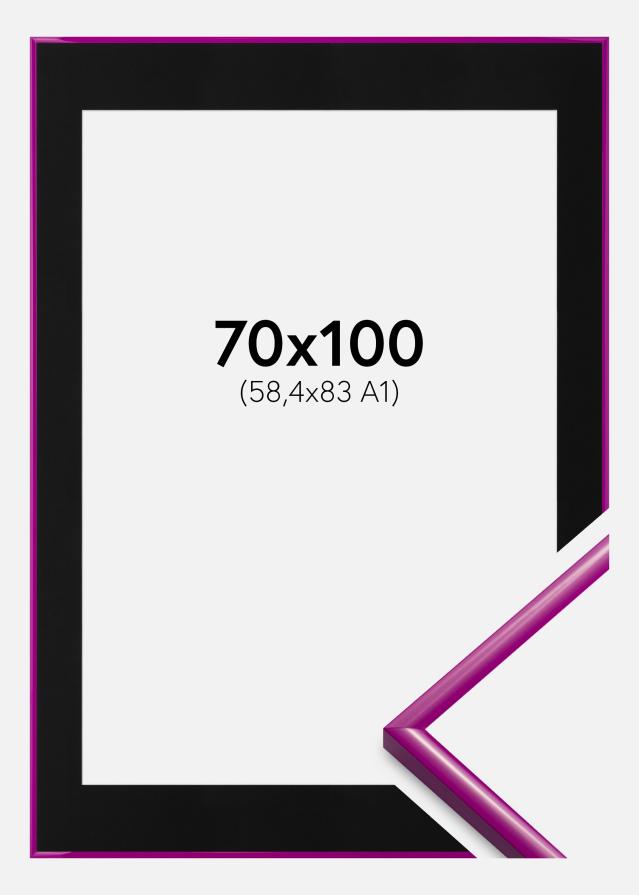 Ramă New Lifestyle Fuchsia 70x100 cm - Paspartu Negru 59,4x84 cm (A1)
