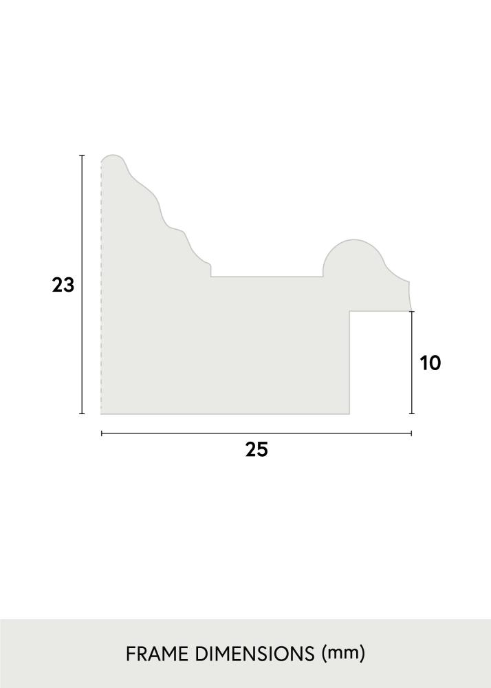 Ramă Shabby Chic Sticlă acrilică Alb 50x50 cm