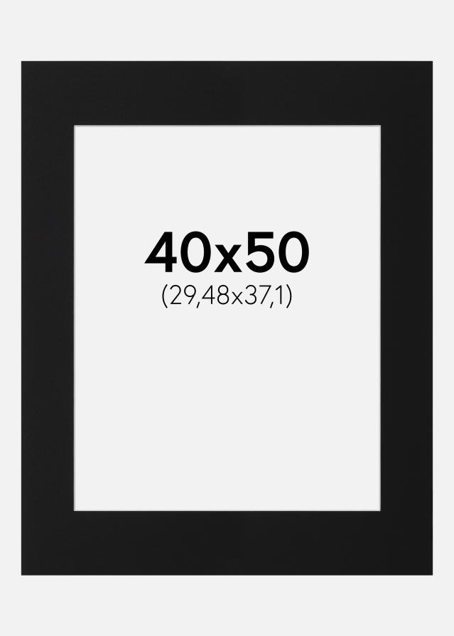 Paspartu Negru Standard (Miez Alb) 40x50 cm (29,48x37,1)