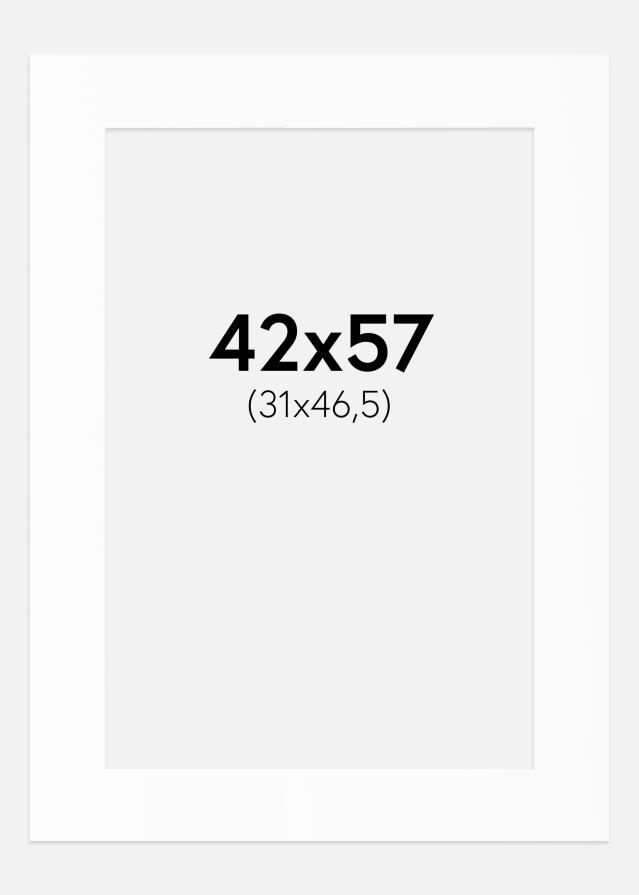 Paspartu Alb Standard (Miez Alb) 42x57 cm (31x46,5)