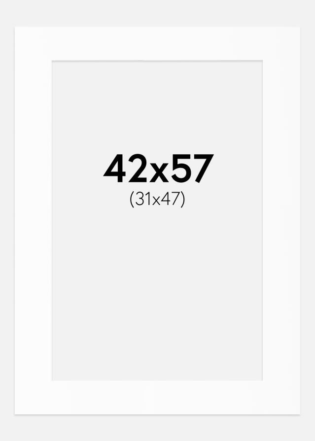 Paspartu Alb Standard (Miez Alb) 42x57 cm (31x47)