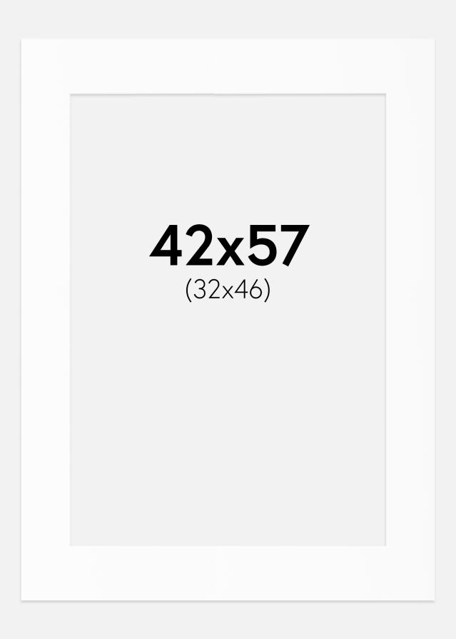 Paspartu Alb Standard (Miez Alb) 42x57 cm (32x46)