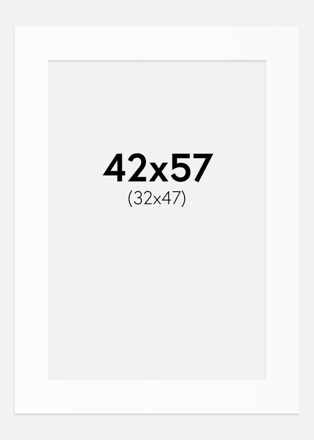 Paspartu Alb Standard (Miez Alb) 42x57 cm (32x47)