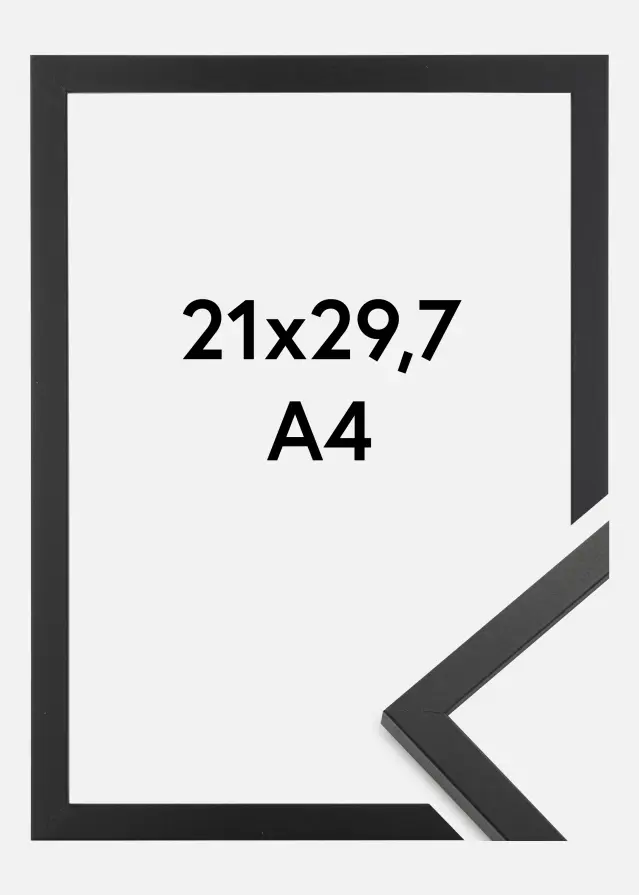 Ramă Trendy Sticlă acrilică Negru 21x29,7 cm (A4)