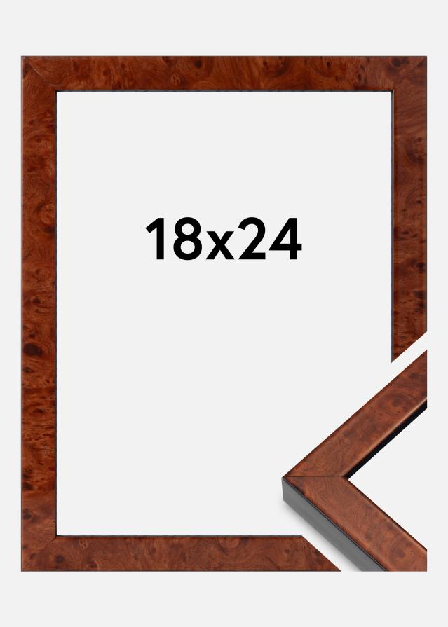 Ramă Hermes Sticlă acrilică Burr Walnut 18x24 cm