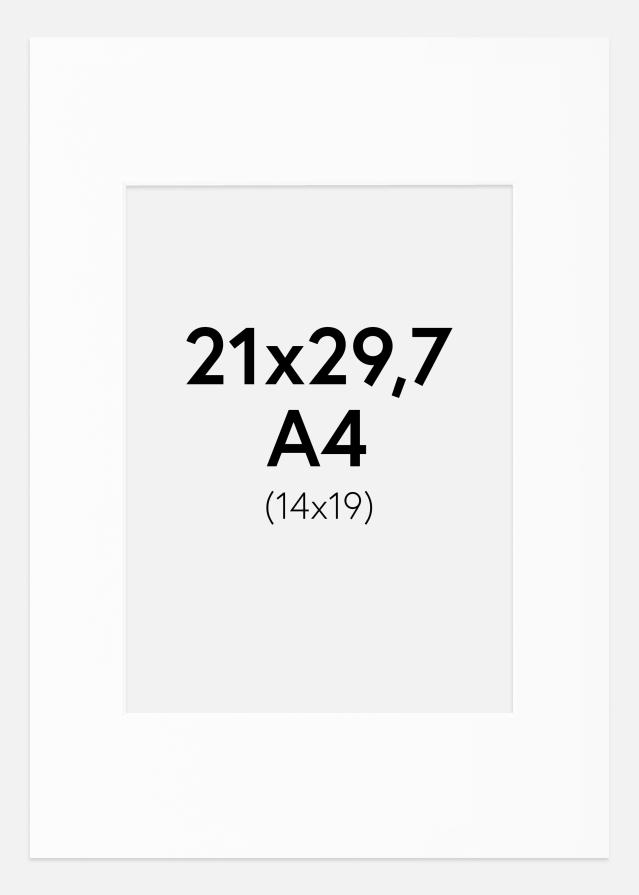 Paspartu Canson Alb Margine albă A4 21x29,7 cm (14x19)