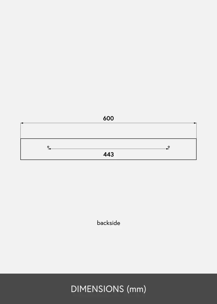 KAILA Poliță de tablouri Alb 60 cm
