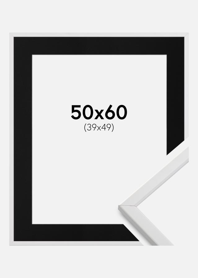 Ramă Galant Alb 50x60 cm - Paspartu Negru 40x50 cm
