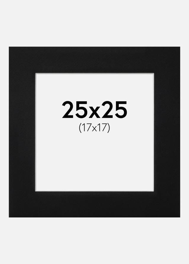 Paspartu Negru Standard Margine albă 25x25 cm (17x17)