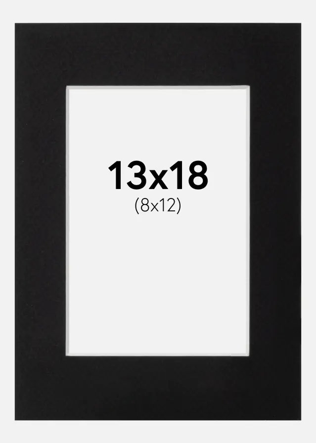 Paspartu Canson Negru Margine albă 13x18 cm (8x12)