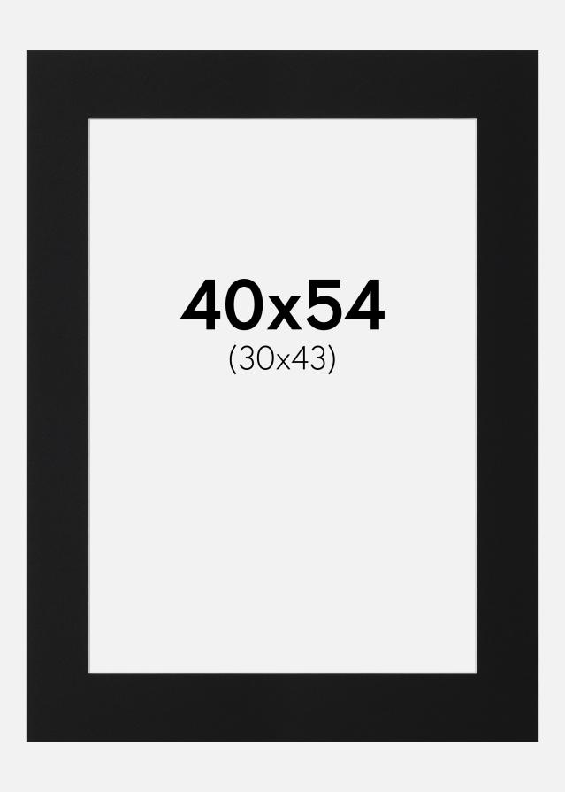 Paspartu Negru Standard (Miez Alb) 40x54 cm (30x43)