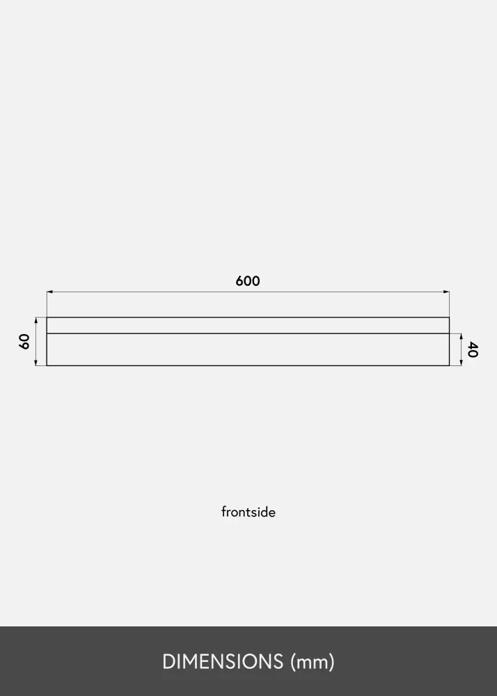 KAILA Poliță de tablouri Alb 60 cm