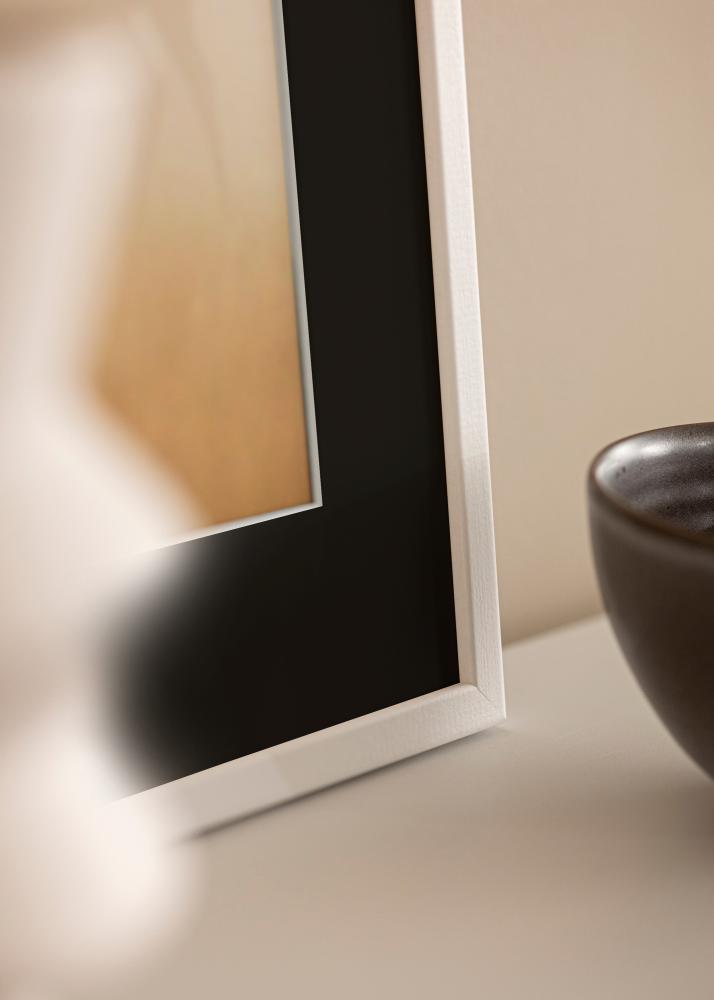 Ramă Kaspar Alb 40x60 cm - Paspartu Negru 32,9x48,3 cm (A3+)