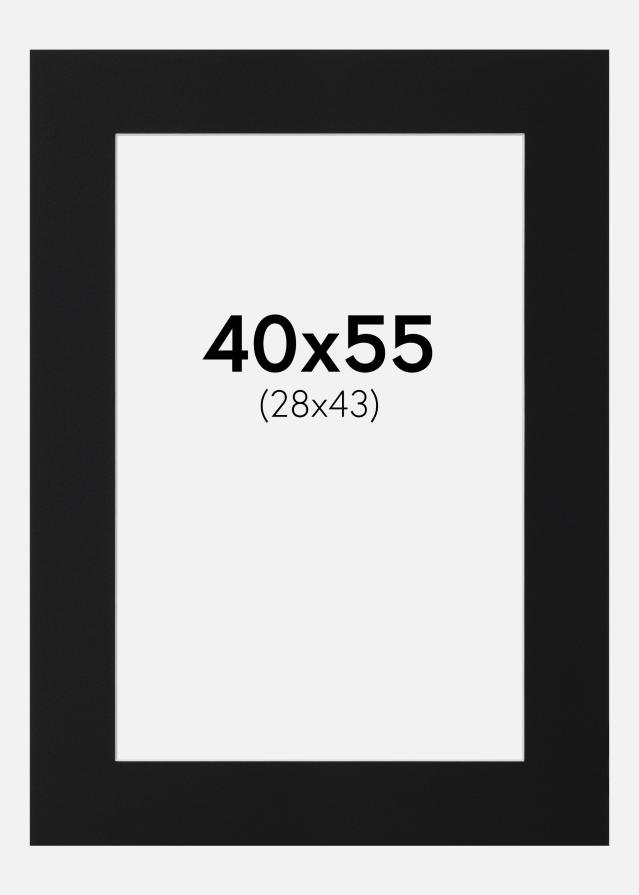 Paspartu Negru Standard (Miez Alb) 40x55 cm (28x43)