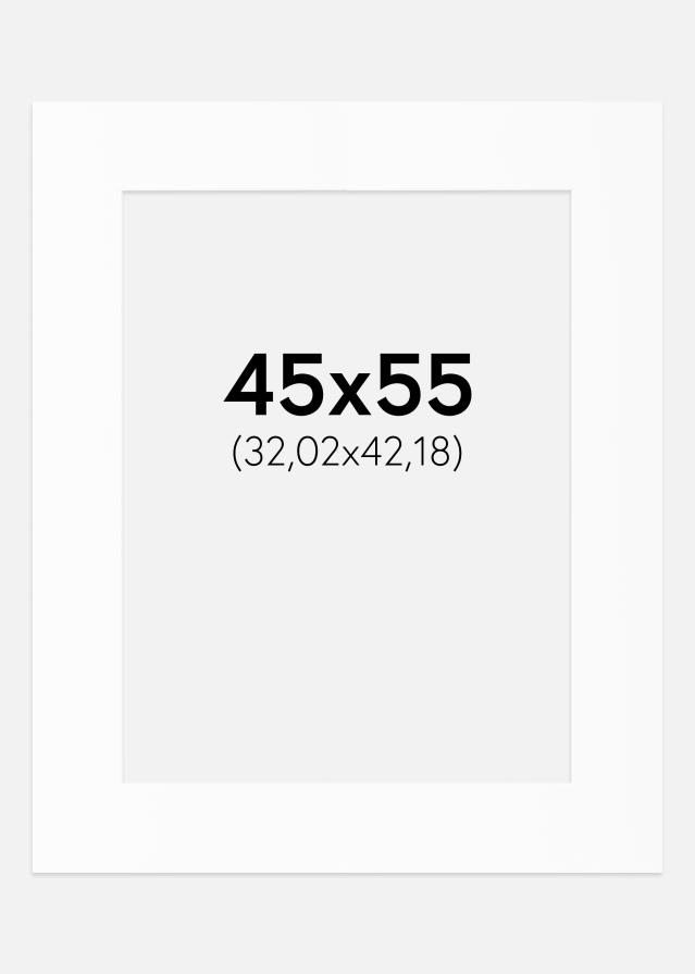 Paspartu Alb Standard (Miez Alb) 45x55 cm (32,02x42,18)