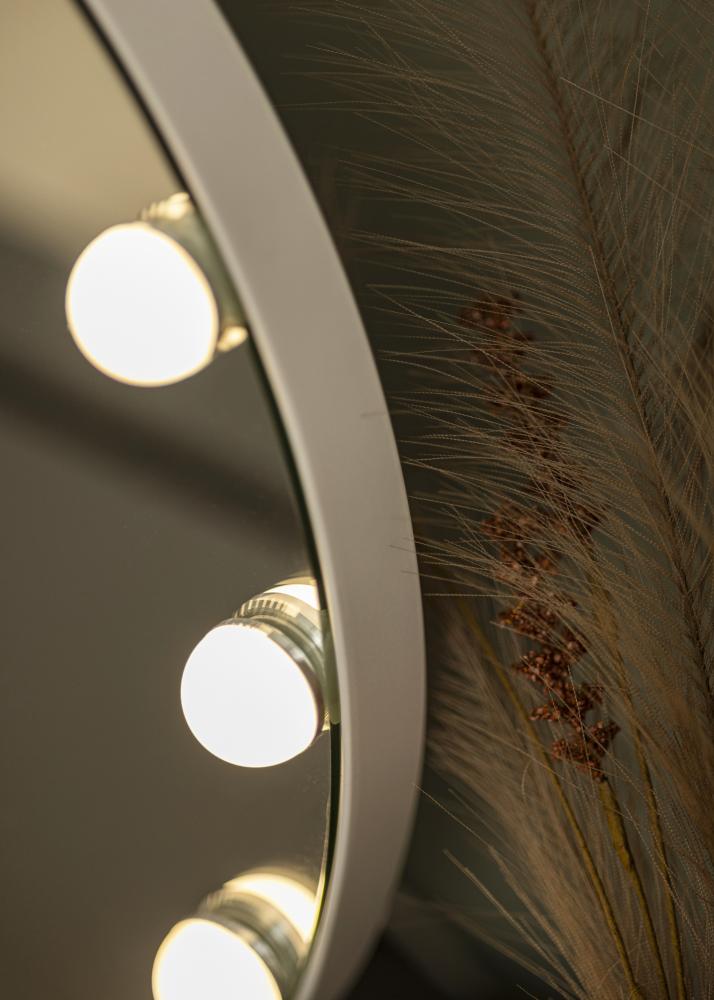 KAILA Oglindă pentru machiaj V Alb - 50x48 cm