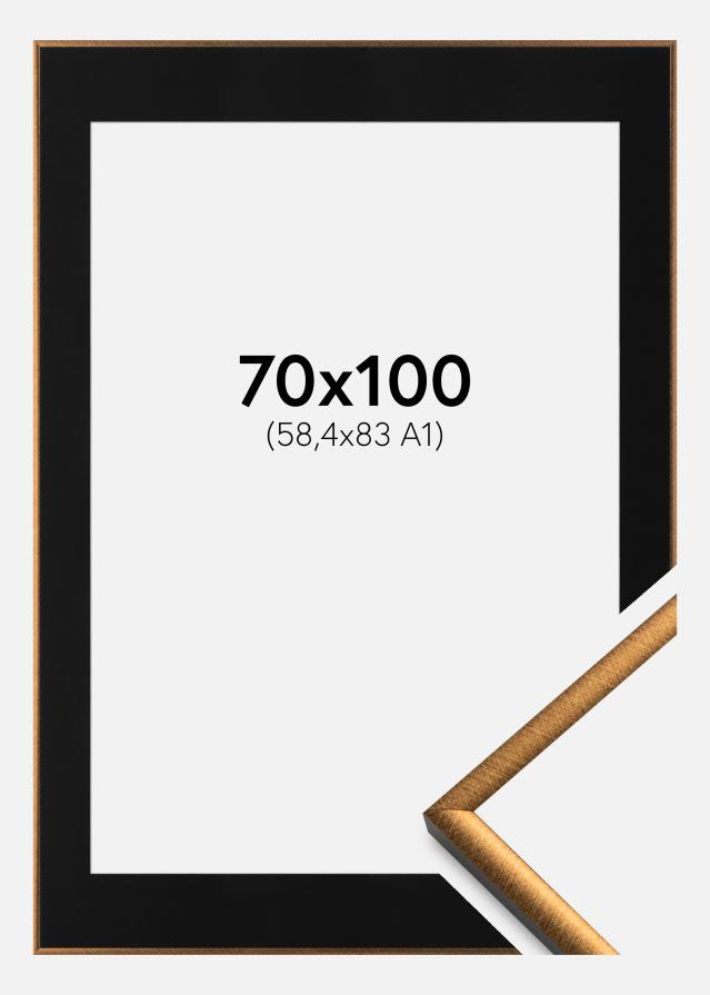 Ramă New Lifestyle Bronz 70x100 cm - Paspartu Negru 59,4x84 cm (A1)