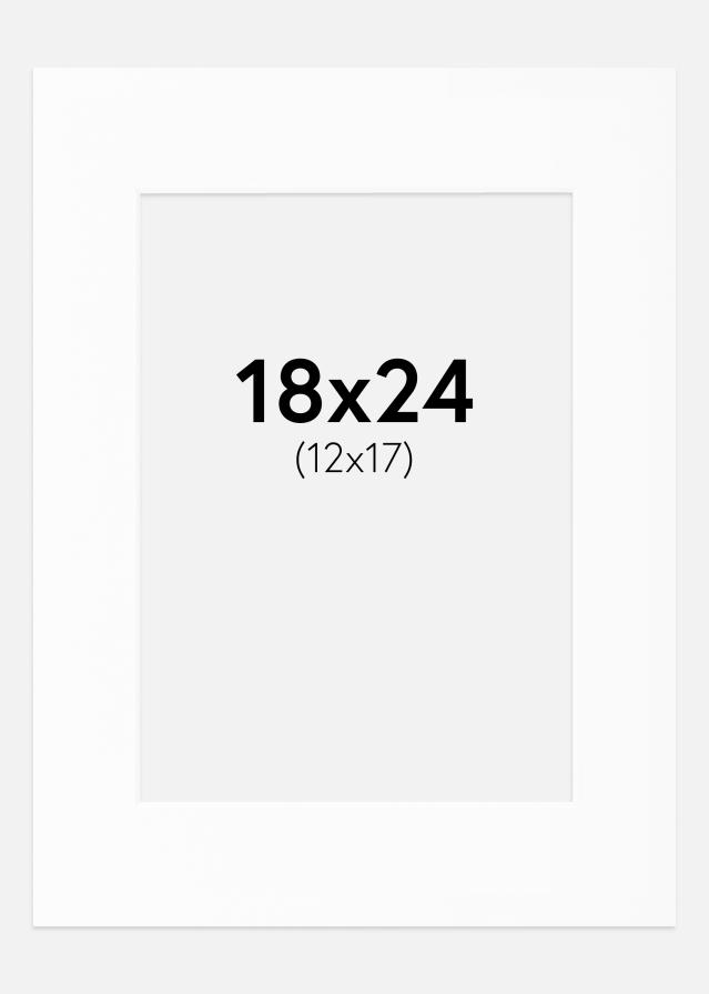 Paspartu Alb Standard Margine albă 18x24 cm (12x17)