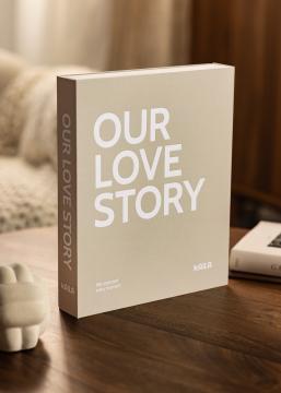 KAILA OUR LOVE STORY Grey - Coffee Table Photo Album (60 Negre Pagini)