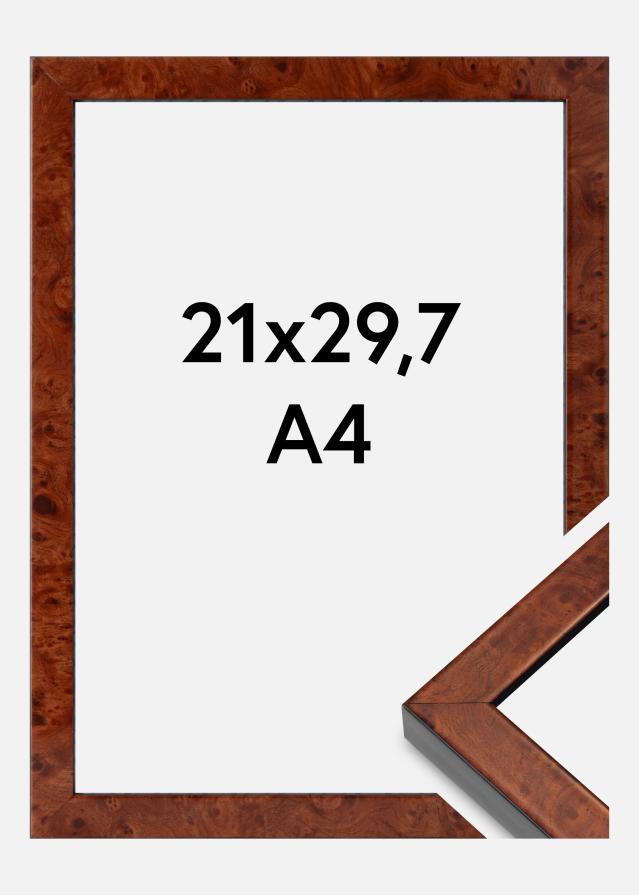 Ramă Hermes Sticlă acrilică Burr Walnut 21x29,7 cm (A4)