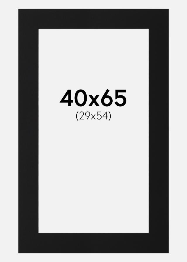 Paspartu Negru Standard (Miez Alb) 40x65 cm (29x54)