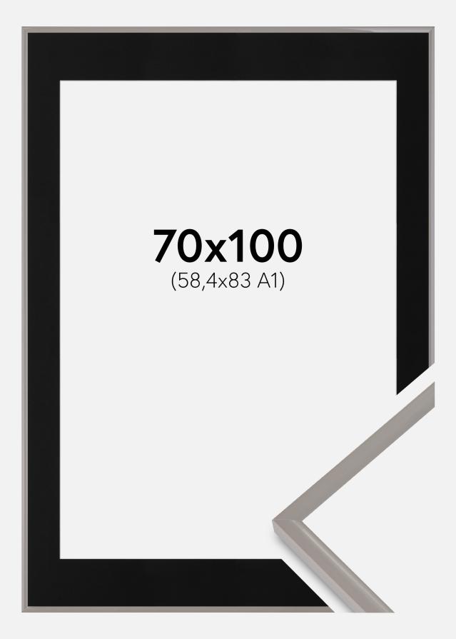 Ramă New Lifestyle Earth Grey 70x100 cm - Paspartu Negru 59,4x84 cm (A1)