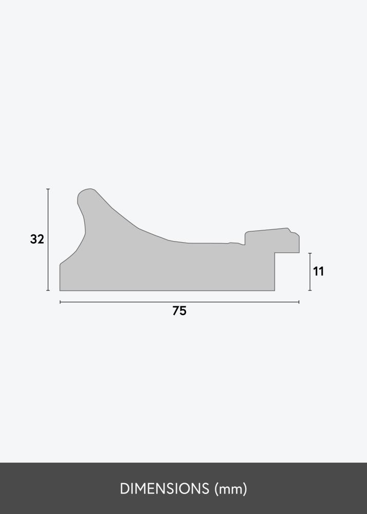 Ramă Camden Argintiu - Mărime la alegere