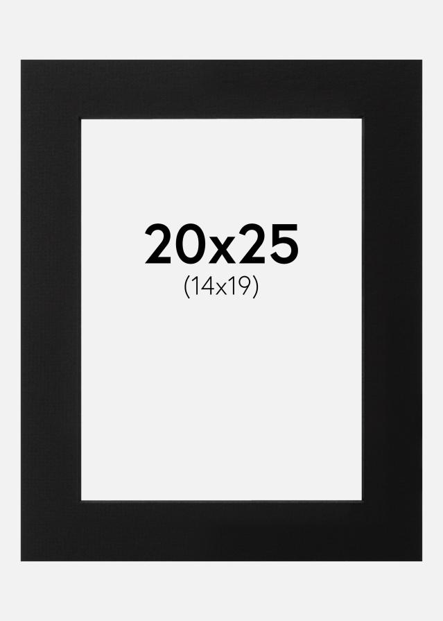 Paspartu Negru Margine neagră 20x25 cm (14x19)