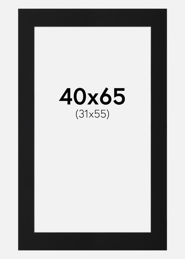 Paspartu Negru Standard (Miez Alb) 40x65 cm (31x55)