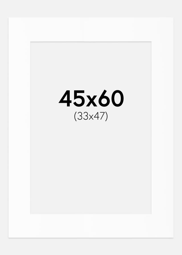 Paspartu Alb Standard (Miez Alb) 45x60 cm (33x47)