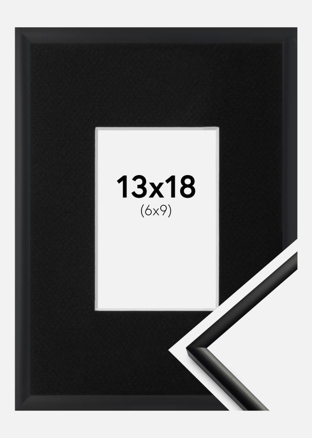 Ramă New Lifestyle Negru mat 13x18 cm - Paspartu Negru 7x10 cm