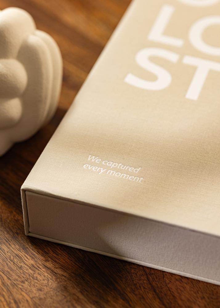 KAILA OUR LOVE STORY Grey - Coffee Table Photo Album (60 Negre Pagini)