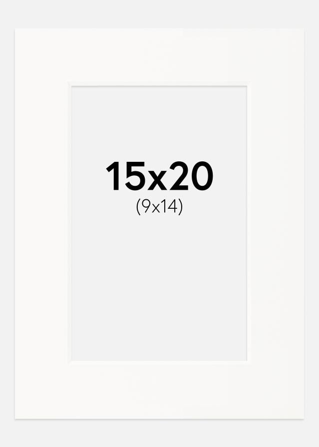 Paspartu Off-white Margine albă 15x20 cm (9x14)