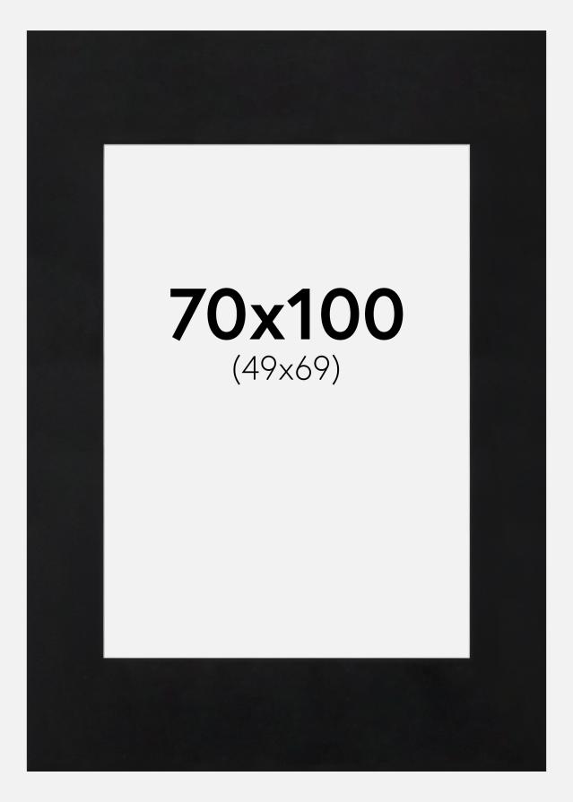 Paspartu Negru Standard Margine albă 70x100 cm (49x69)